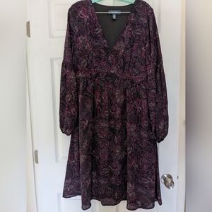 Purple paisley dress